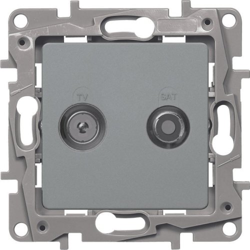 Розетка TV+SAT Оконечная без рамки Legrand Etika 1-м. алюминий картинка